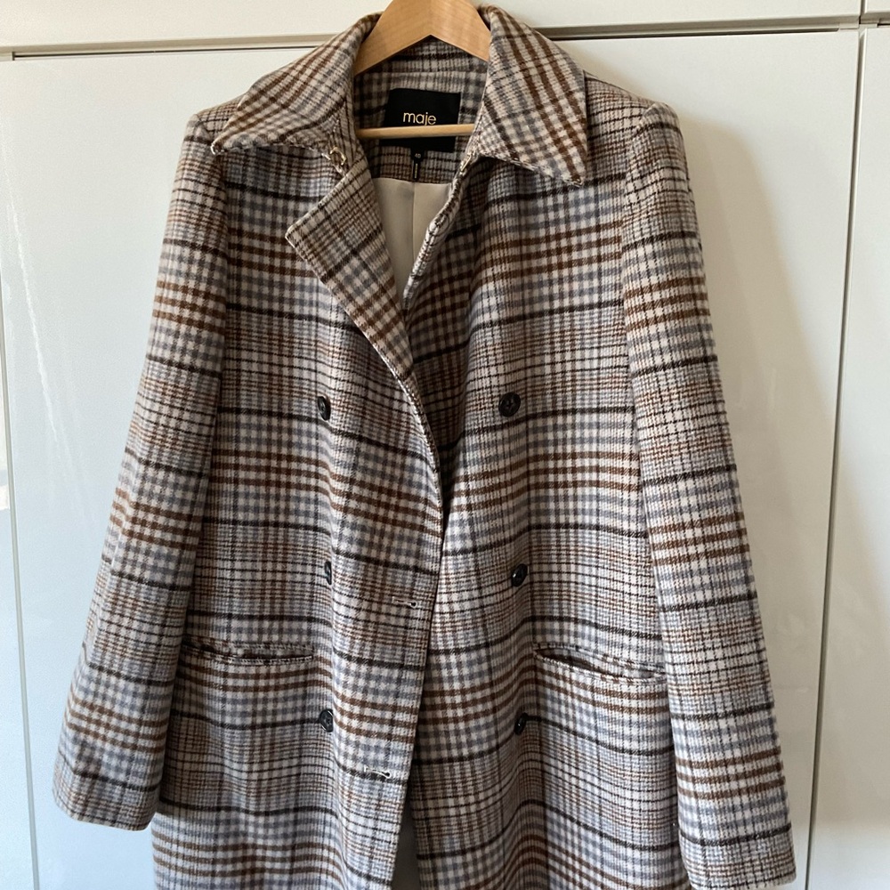 Maje plaid coat